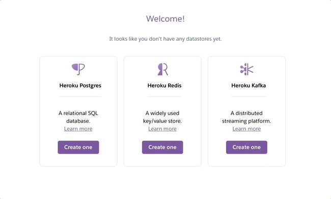 "Heroku database options"